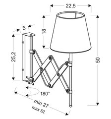 Candellux seinavalgusti Mito цена и информация | Настенные светильники | kaup24.ee