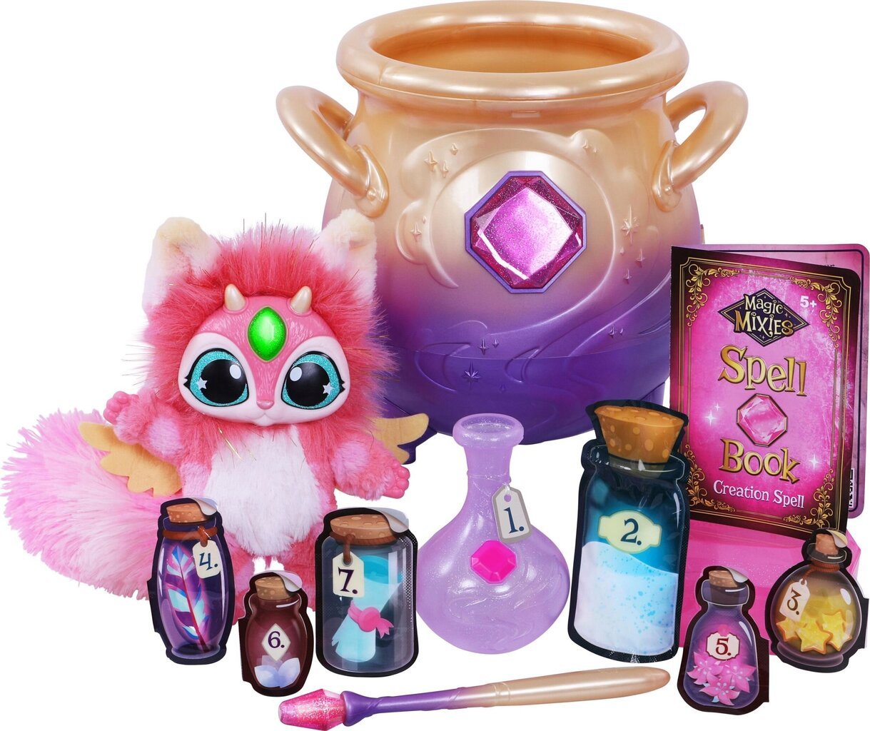Magic Mixies maagiline uduline pada interaktiivse 8-tollise roosa/sinine plüüsist mänguasja ja 50+ heli ja reaktsiooniga. hind ja info | Tüdrukute mänguasjad | kaup24.ee