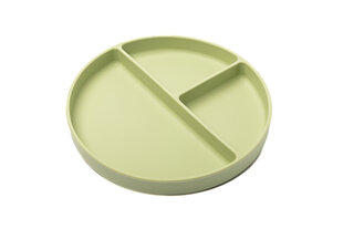 Тарелка с силиконовой присоской, фисташково-зеленая, Luumy цена и информация | Детский столовый сервиз | kaup24.ee