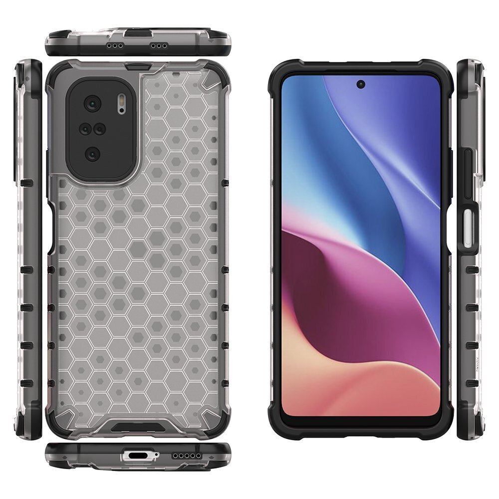 Telefoniümbris Honeycomb armor Xiaomi Redmi K40 Pro+ / K40 Pro / K40 / Poco F3, läbipaistev hind ja info | Telefoni kaaned, ümbrised | kaup24.ee