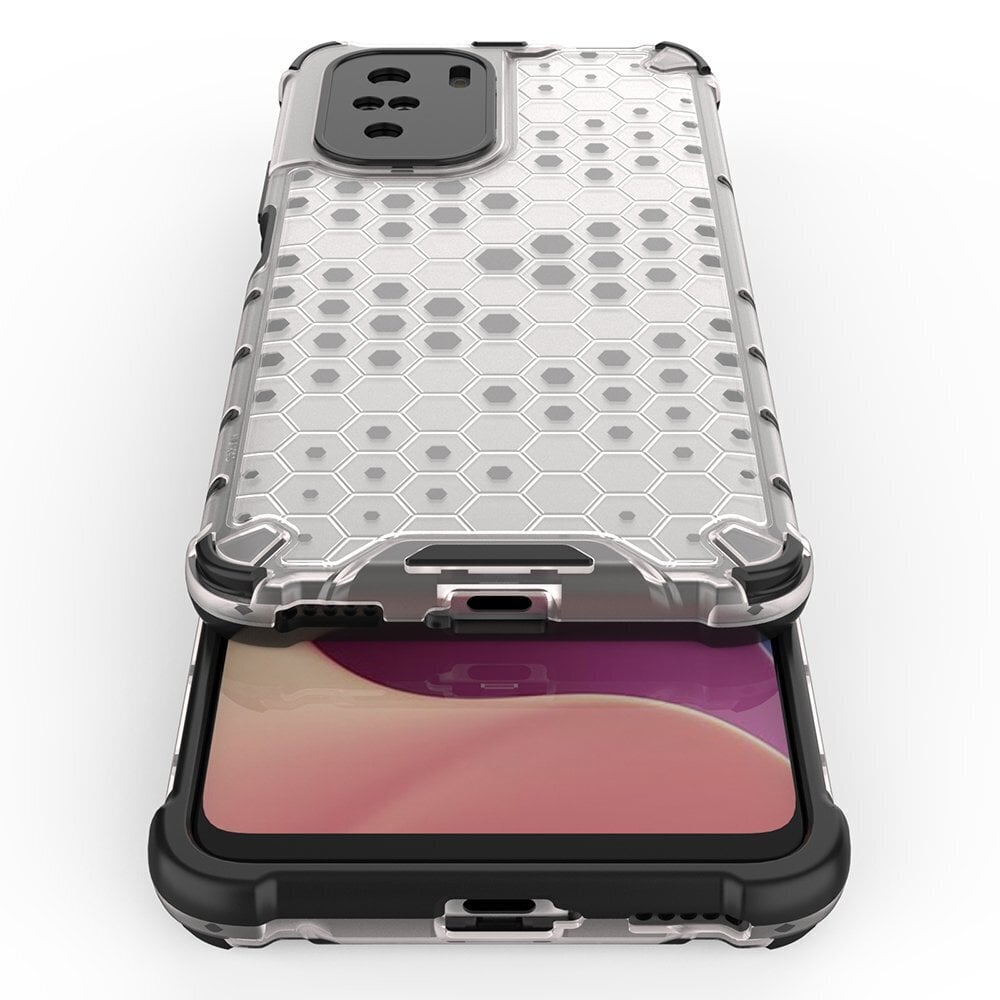 Telefoniümbris Honeycomb armor Xiaomi Redmi K40 Pro+ / K40 Pro / K40 / Poco F3, läbipaistev hind ja info | Telefoni kaaned, ümbrised | kaup24.ee