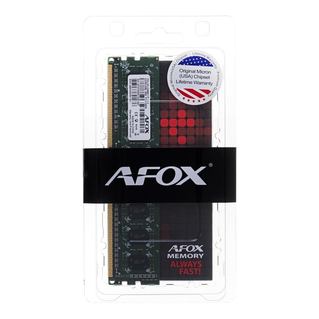 Afox AFLD38BK1L цена и информация | Operatiivmälu (RAM) | kaup24.ee