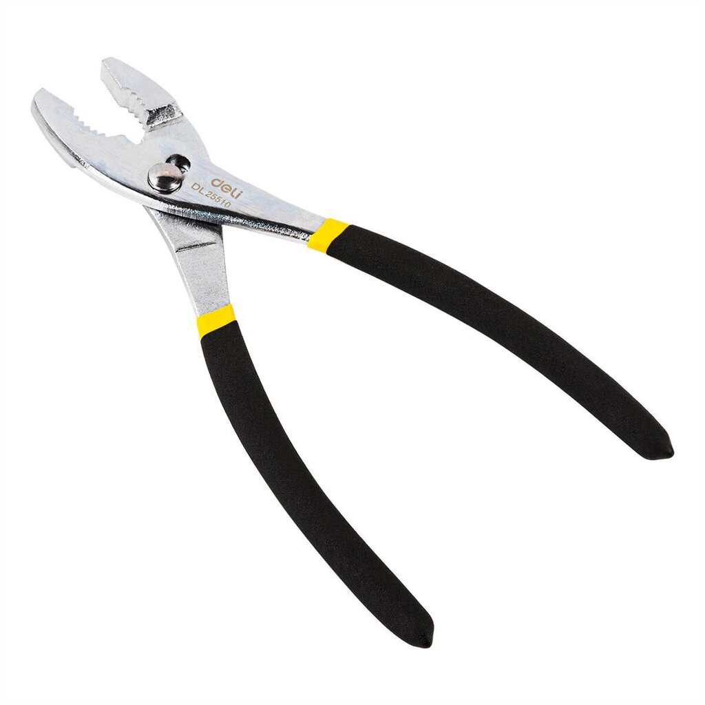 Slip Joint Pliers Deli Tools EDL25510 10'' (black&yellow) цена и информация | Käsitööriistad | kaup24.ee