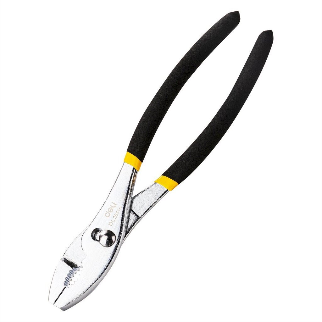 Slip Joint Pliers Deli Tools EDL25510 10'' (black&yellow) цена и информация | Käsitööriistad | kaup24.ee