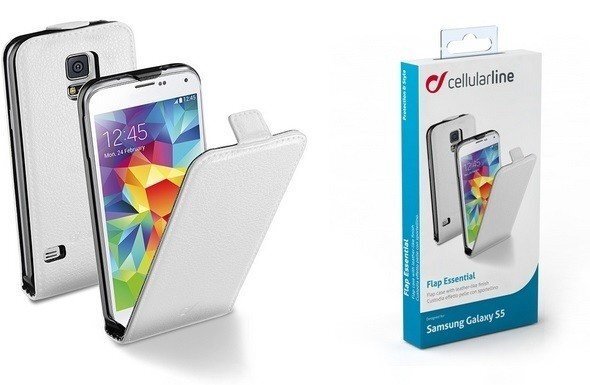 Cellular Line Ümbris Flap Essential sobib Samsung Galaxy S5, valge (CFLAPESSENGALS5W) hind ja info | Telefoni kaaned, ümbrised | kaup24.ee