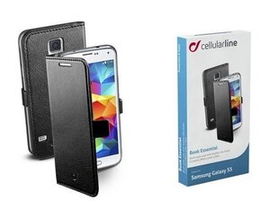 Cellular Line Etui BOOK ESSENTIAL do Samsung Galaxy S5, czarne, eko-skóra (CBOOKESSENGALS5BK) Darmowy odbiór w 18 miastach! цена и информация | Чехлы для телефонов | kaup24.ee