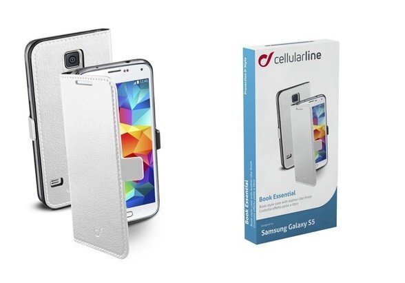 Telefoni kaanded Cellular Line Etui Book Essential sobib Samsung Galaxy S5, valge hind ja info | Telefoni kaaned, ümbrised | kaup24.ee