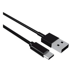 USB A - USB C Kaabel Contact (1 m) Must hind ja info | Mobiiltelefonide kaablid | kaup24.ee