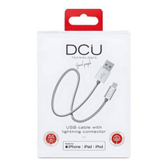 USB laadimisjuhe Lightning iPhone DCU Hõbedane 1 m hind ja info | Mobiiltelefonide kaablid | kaup24.ee