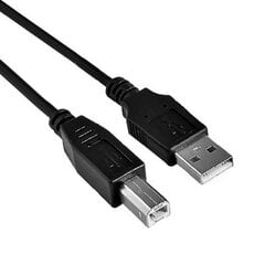 USB A - USB B Kaabel NANOCABLE 10.01.0104-BK 3 m Must hind ja info | Mobiiltelefonide kaablid | kaup24.ee