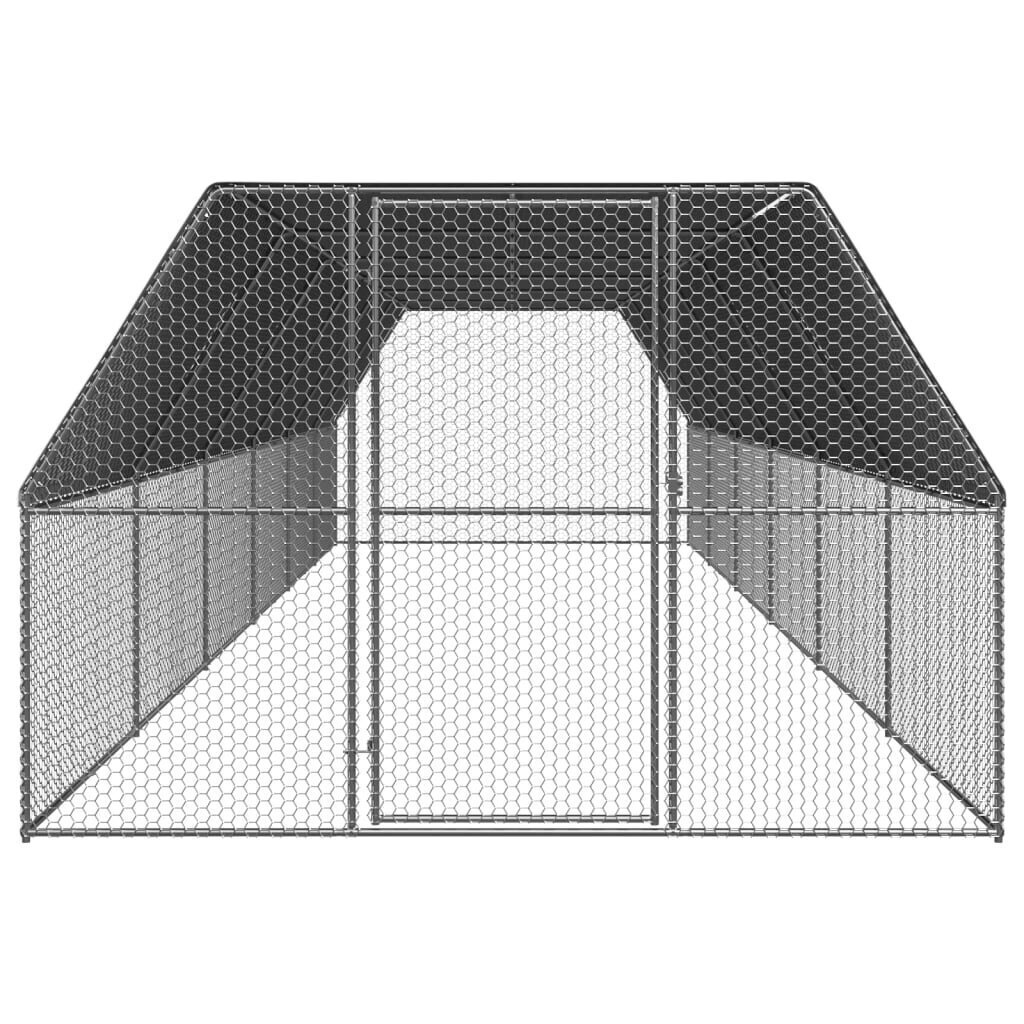 Lauko narvas viščiukams, 3x12x2 m, pilkas цена и информация | Pesakastid, söötjad ja puurid | kaup24.ee