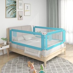 vidaXL Apsauginis turėklas vaiko lovai, mėlynas, 90x25cm, audinys цена и информация | Товары для безопасности детей дома | kaup24.ee