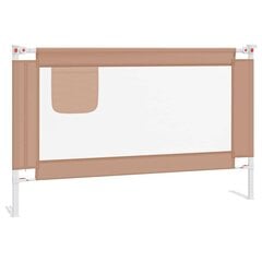 vidaXL Apsauginis turėklas vaiko lovai, taupe, 120x25cm, audinys цена и информация | Товары для безопасности детей дома | kaup24.ee