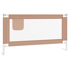 vidaXL Apsauginis turėklas vaiko lovai, taupe, 150x25cm, audinys цена и информация | Товары для безопасности детей дома | kaup24.ee