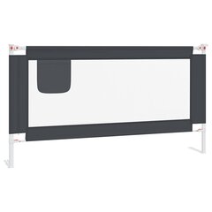 vidaXL Apsauginis turėklas vaiko lovai, pilkas, 160x25cm, audinys цена и информация | Безопасный дом Multipack C | kaup24.ee