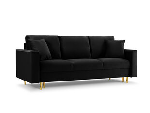Трехместный диван Mazzini Sofas Cartadera, черный/золотой цена и информация | Диваны | kaup24.ee