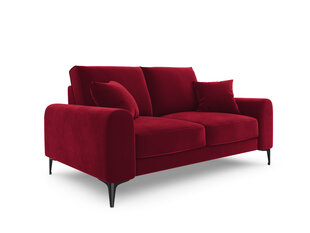 Двухместный диван Mazzini Sofas Madara, велюр, красный/черный цена и информация | Диваны | kaup24.ee