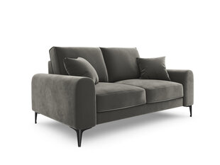 Двухместный диван Mazzini Sofas Madara, велюр, светло-серый/черный цена и информация | Диваны | kaup24.ee