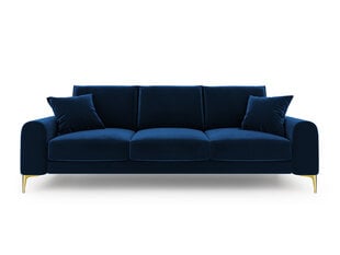 Трехместный диван Mazzini Sofas Madara, велюр, темно-синий/золотой цена и информация | Диваны | kaup24.ee