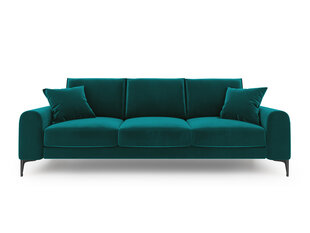 Трехместный диван Mazzini Sofas Madara, велюр, светло-зеленый/черный цена и информация | Диваны | kaup24.ee
