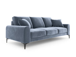 Трехместный диван Mazzini Sofas Madara, велюр, светло-синий/черный цена и информация | Диваны | kaup24.ee