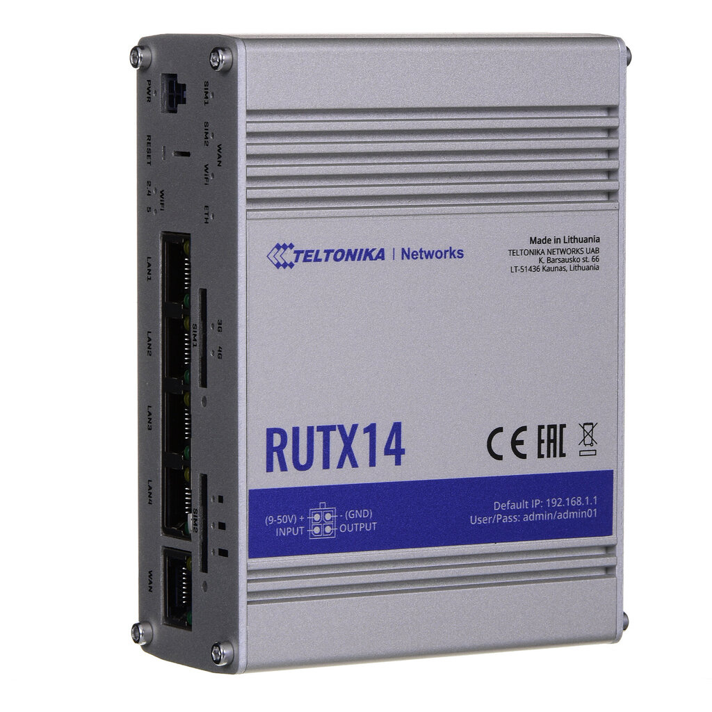 Teltonika RUTX14 цена и информация | Ruuterid | kaup24.ee