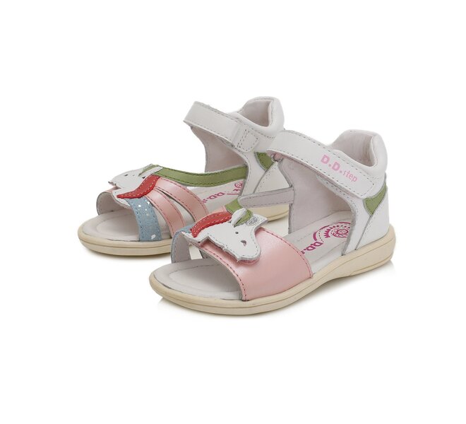 Tüdrukute sandaalid D.D.Step, nahast, K03-497M, white hind | kaup24.ee