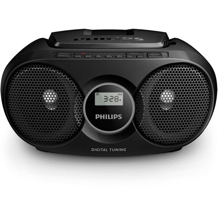 Magnetoola Philips AZ215B/12, must цена и информация | Raadiod, magnetoolad | kaup24.ee