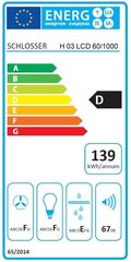 Schlosser H03LCD 60X/1000 цена и информация | Вытяжки на кухню | kaup24.ee