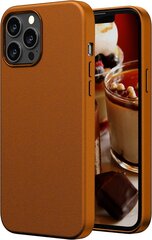 Защитный чехол для Apple iPhone 12/12 Pro, экокожа, веганская кожа, brown (caramel) цена и информация | Чехлы для телефонов | kaup24.ee
