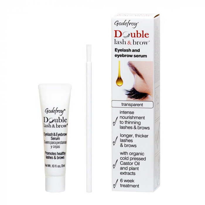 Ripsme- ja kulmuseerum Godefroy Double Lash & Brow, 3 ml hind ja info | Ripsmetušid, lauvärvid, silmapliiatsid, seerumid | kaup24.ee