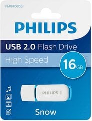 PHILIPS USB 2.0 FLASH DRIVE SNOW EDITION (SININE) 16GB hind ja info | Philips Andmekandjad | kaup24.ee