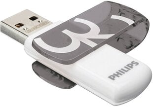 USB флешка Philips 32GB USB 2.0 Snow Edition, серая цена и информация | Philips Накопители данных | kaup24.ee