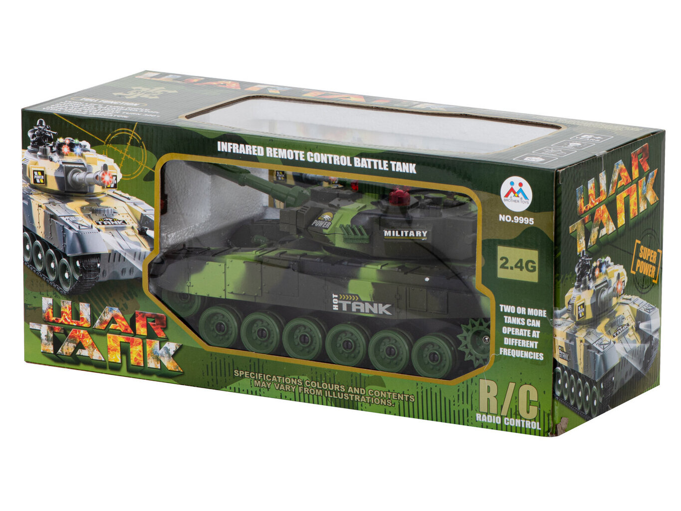 Tank War 9995 2,4 GHz roheline hind ja info | Poiste mänguasjad | kaup24.ee
