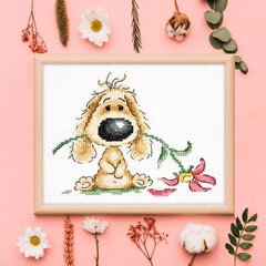 Tikkimiskomplekt Magic Needle "Puppy and Flower " 16-22 hind ja info | Tikkimistarvikud | kaup24.ee