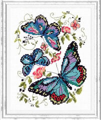 Tikkimiskomplekt Magic Needle "Blue Butterflies " 42-03 hind ja info | Tikkimistarvikud | kaup24.ee