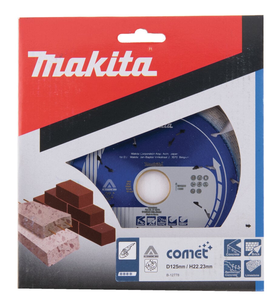 Teemantketas 125 mm Comet Rapid B-12778 Makita hind ja info | Lihvmasinad ja ketaslõikurid | kaup24.ee