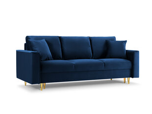 Трехместный диван Mazzini Sofas Cartadera, синий/золотой цена и информация | Диваны | kaup24.ee