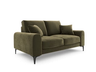 Kahekohaline diivan Mazzini Sofas Madara, veluur, roheline/must цена и информация | Диваны | kaup24.ee