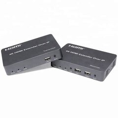 HDMI pikendus (extender) kuni 150 m, 4K, KVM цена и информация | Кабели и провода | kaup24.ee