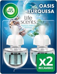 Elektrilise õhuvärskendaja täide Air Wick Life Scents Turquoise Oasis 2 tk цена и информация | Освежители воздуха | kaup24.ee