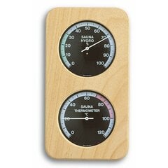 Puitkarkassiga vannitermomeeter-hügromeeter TFA 40-1004 цена и информация | Аксессуары для сауны и бани | kaup24.ee