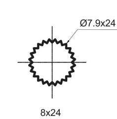 Segisti ventiil 1/2 rist 8×24, 664006 RUBINETA цена и информация | Аксессуары для душа, смесителей | kaup24.ee