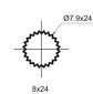 Segisti ventiil 1/2 rist 8×24, 664006 RUBINETA hind ja info | Segistid ja lisatarvikud | kaup24.ee