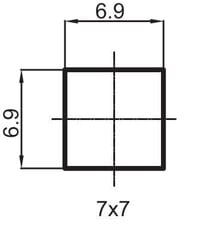 Segisti ventiil 1/2 7×7, 664021 RUBINETA hind ja info | Segistid ja lisatarvikud | kaup24.ee