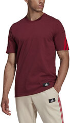 Футболки Adidas M Fi 3s Tee Bordeaux HC5242 HC5242/S цена и информация | Мужские футболки | kaup24.ee