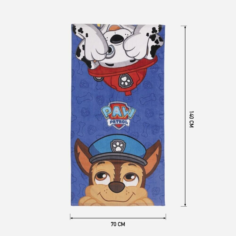 Rannarätik The Paw Patrol Sinine (70 x 140 cm) hind ja info | Rätikud, saunalinad | kaup24.ee