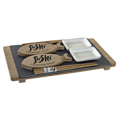 Sushi Komplekt DKD Home Decor Keraamiline Laud Bambus (9 tk) цена и информация | Посуда, тарелки, обеденные сервизы | kaup24.ee