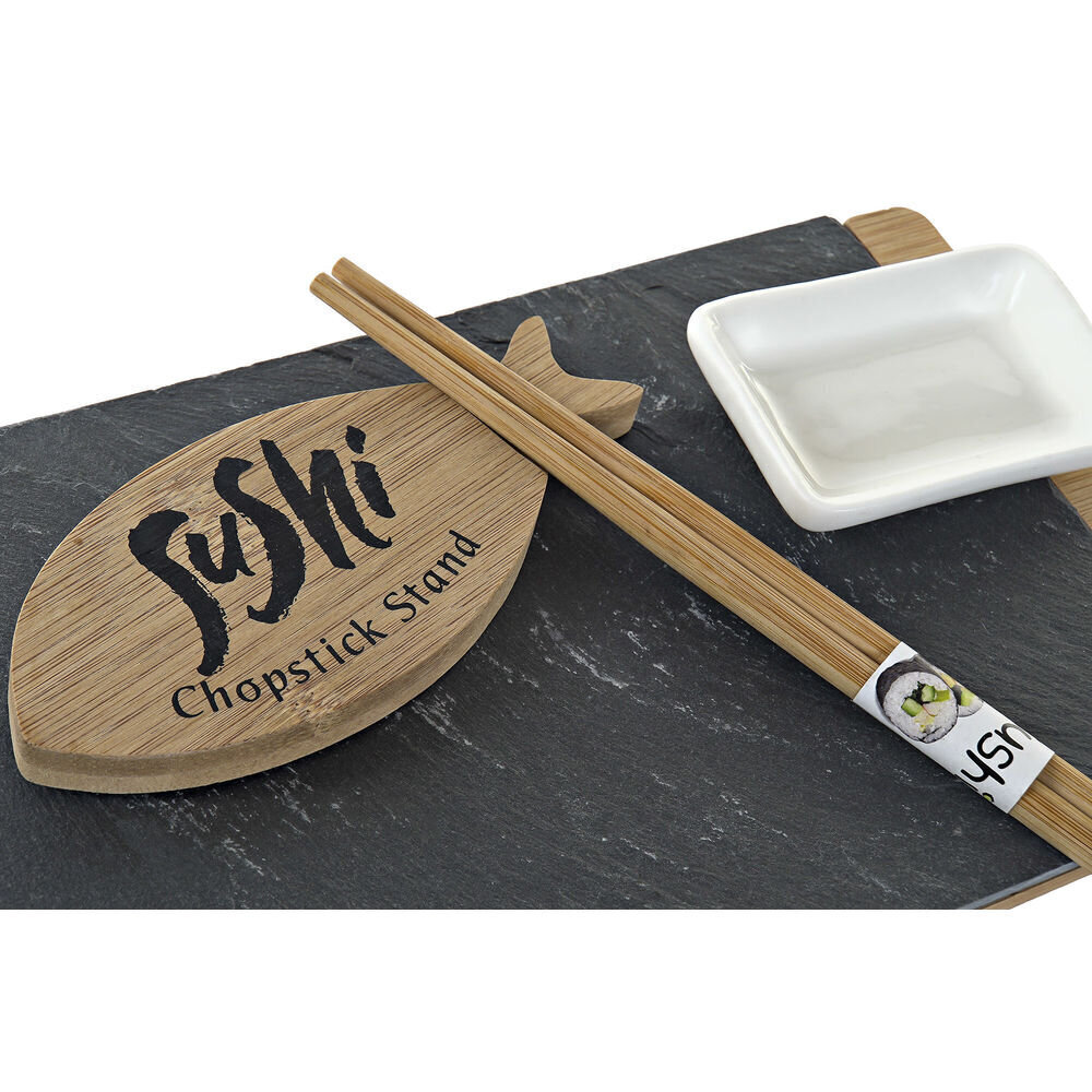 Sushi Komplekt DKD Home Decor Keraamiline Laud Bambus (9 tk) hind ja info | Lauanõud ja kööginõud | kaup24.ee