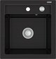 Graniidist köögivalamu Mexen Vito koos segisti ja sifooniga, Black+Chrome hind ja info | Köögivalamud | kaup24.ee